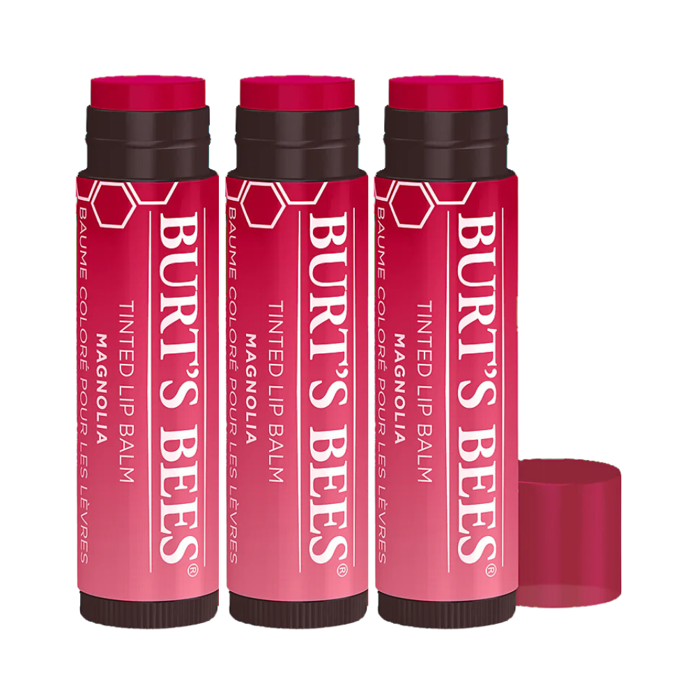 3 x Burt's Bees Tinted Lip Balm 4.25g - Magnolia