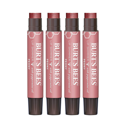 4 x Burt's Bees Lip Shimmer 2.6g - Peony