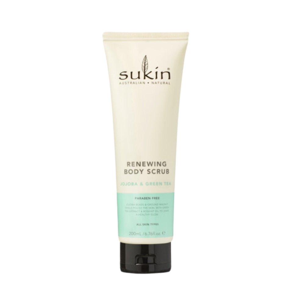 3 x Sukin Renewing Body Scrub Green Tea & Jojoba 200mL