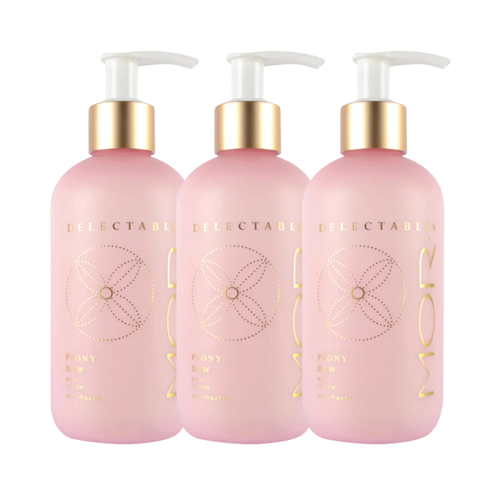 3 x MOR Delectables Body Lotion 250mL - Peony Dew