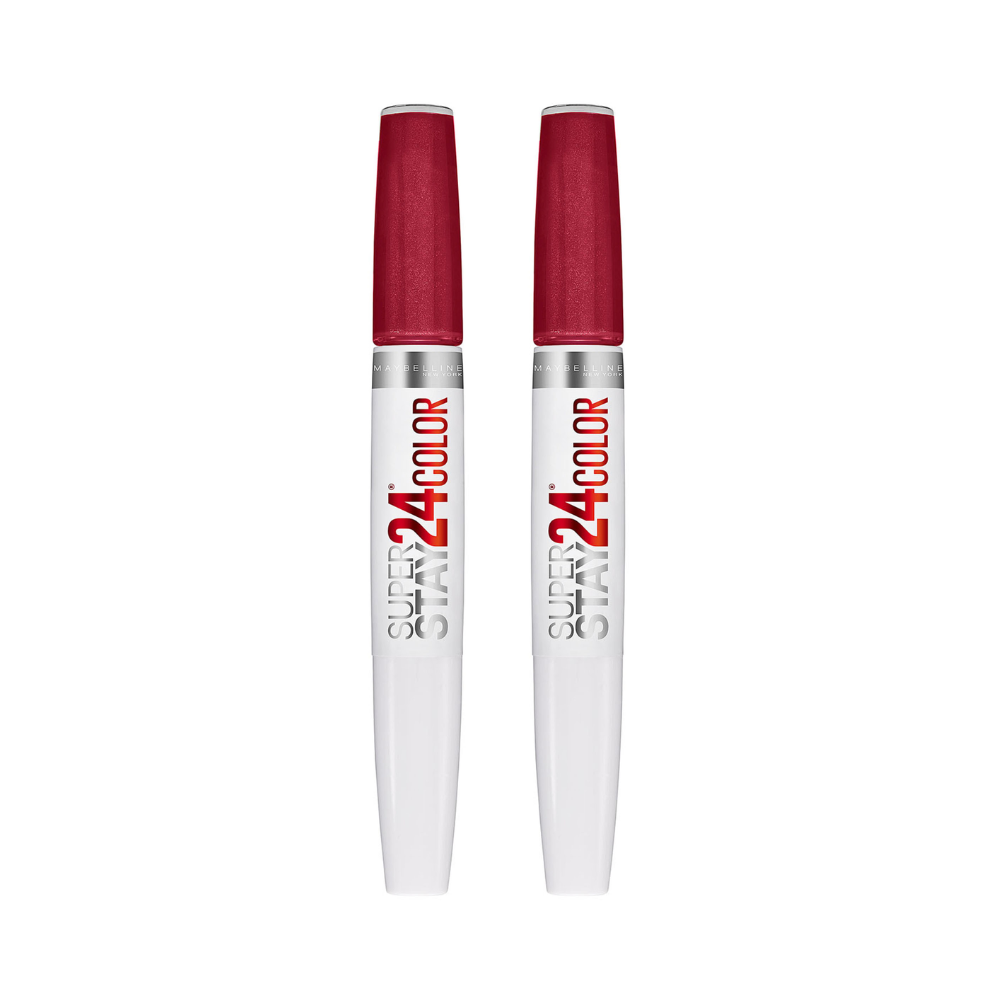 2 x Maybelline SuperStay 2-Step 24HR Color Liquid Lipstick 4.1mL - 015 All Day Cherry