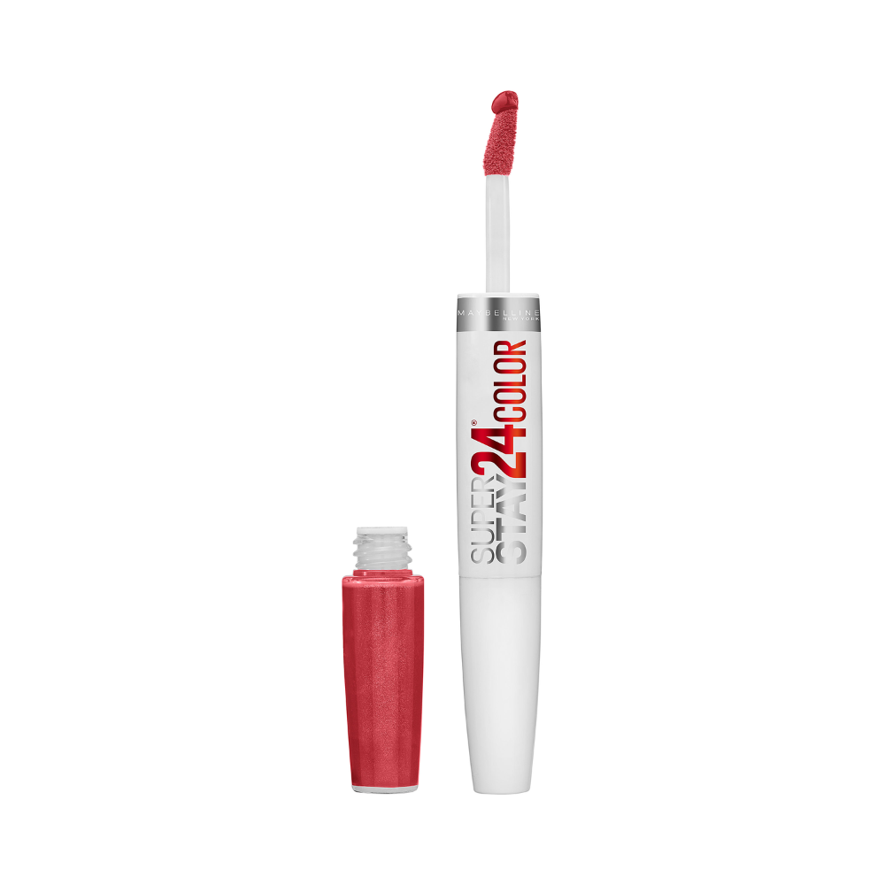 2 x Maybelline SuperStay 2-Step 24HR Color Liquid Lipstick 4.1mL - 020 Continuous Coral