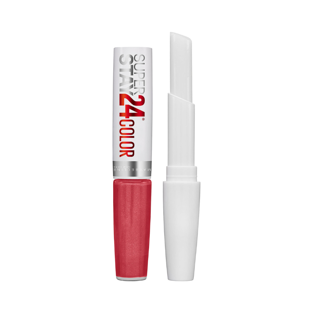 2 x Maybelline SuperStay 2-Step 24HR Color Liquid Lipstick 4.1mL - 020 Continuous Coral