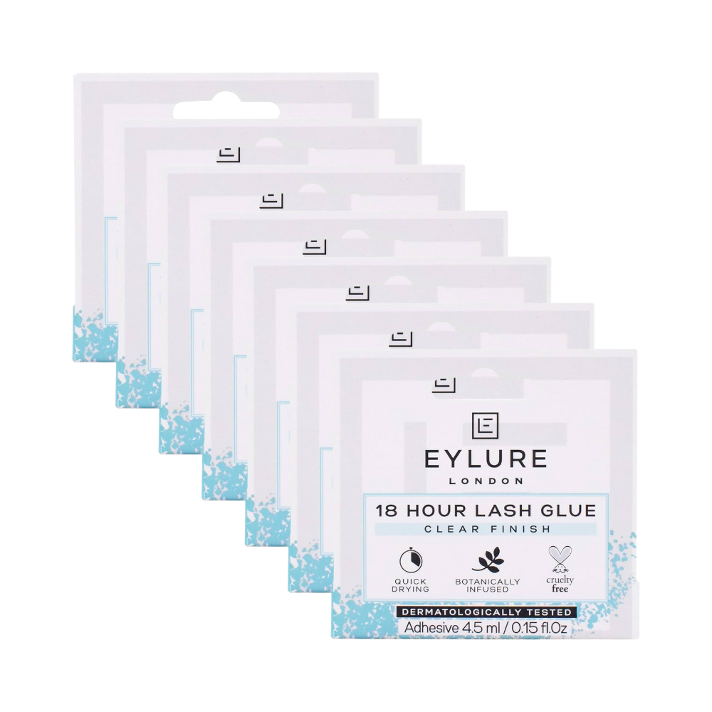 6 x Eylure London 18 Hour Lash Glue 4.5mL - Clear Finish