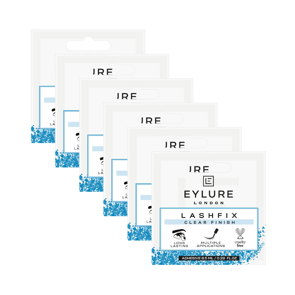 6 x Eylure London Lash Fix 8.5mL - Clear Finish