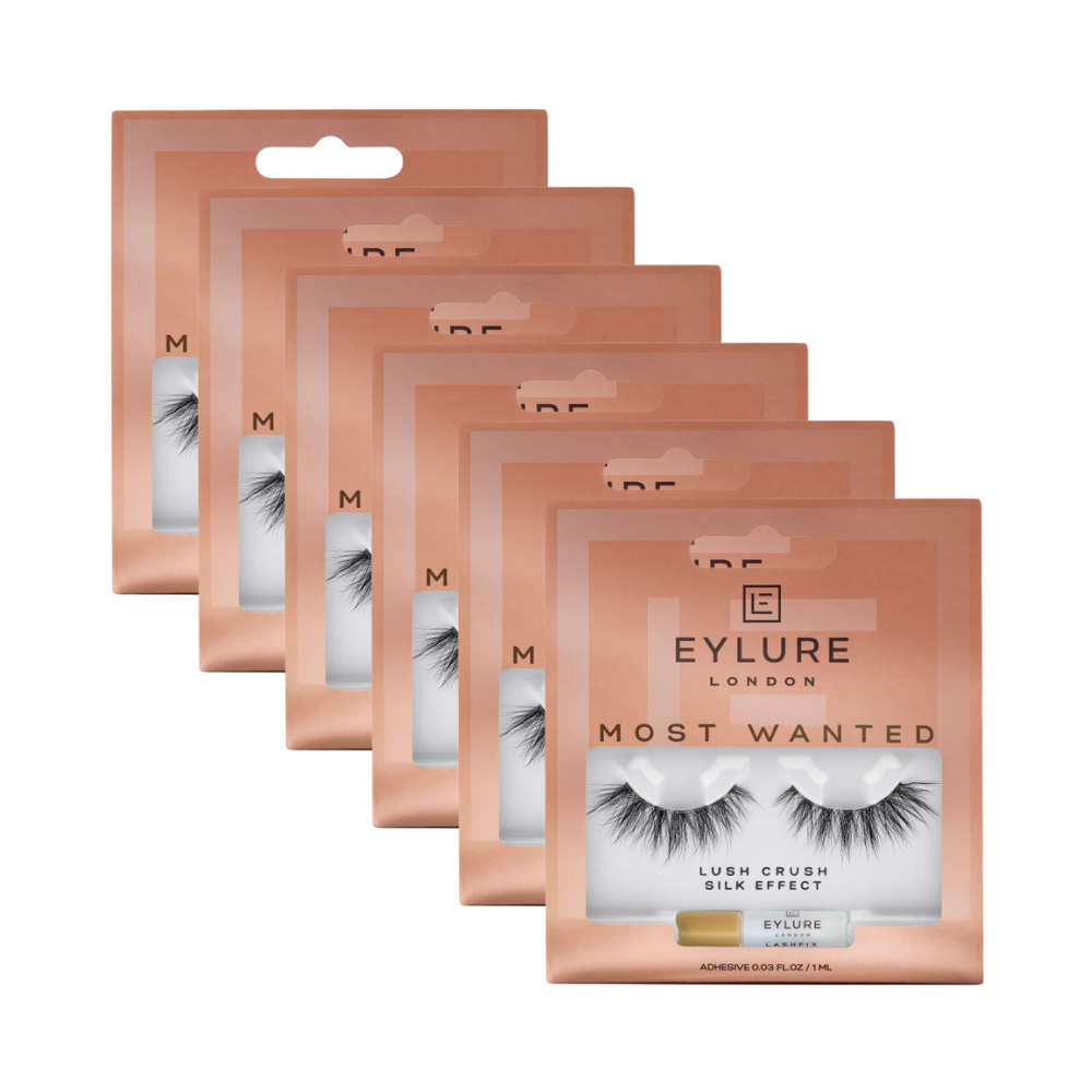 6 x Eylure London Most Wanted Lashes - Lush Crush