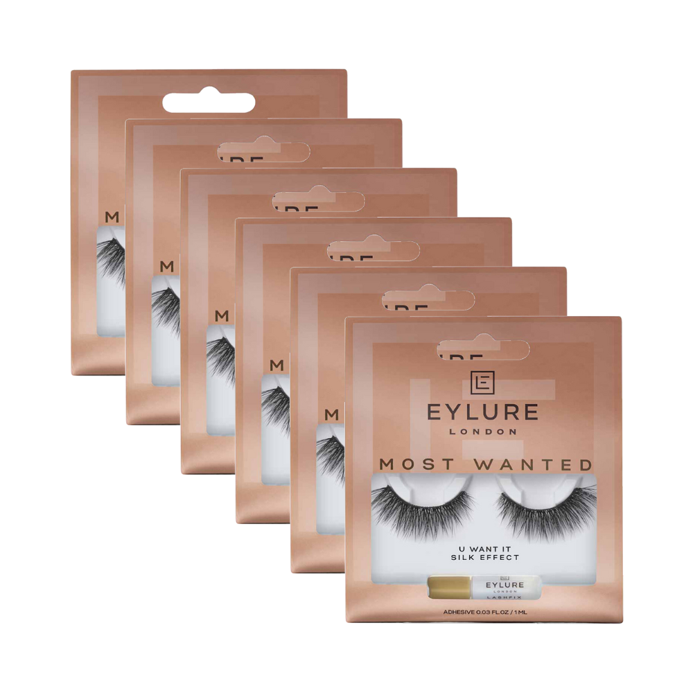 6 x Eylure London Most Wanted Lashes - U Want It