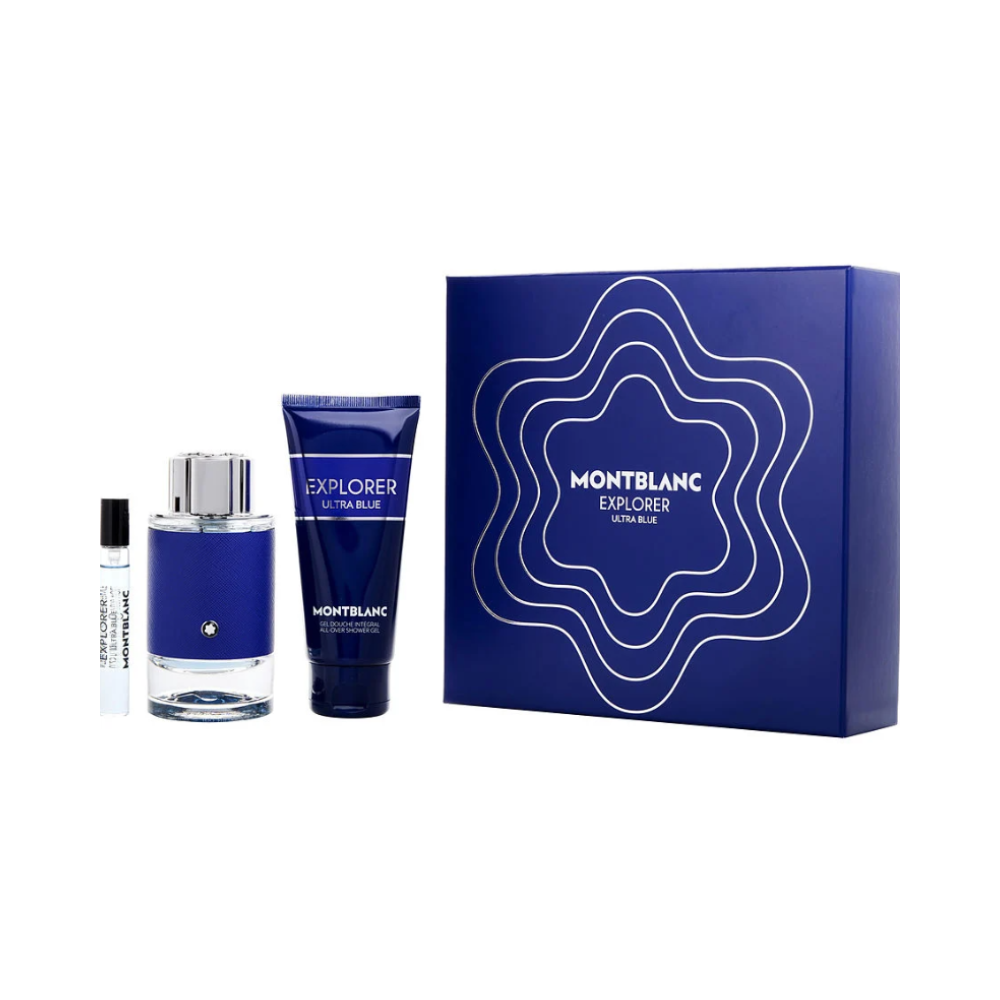 Mont Blanc Explorer Ultra Blue 3 Piece Fragrance Gift Set