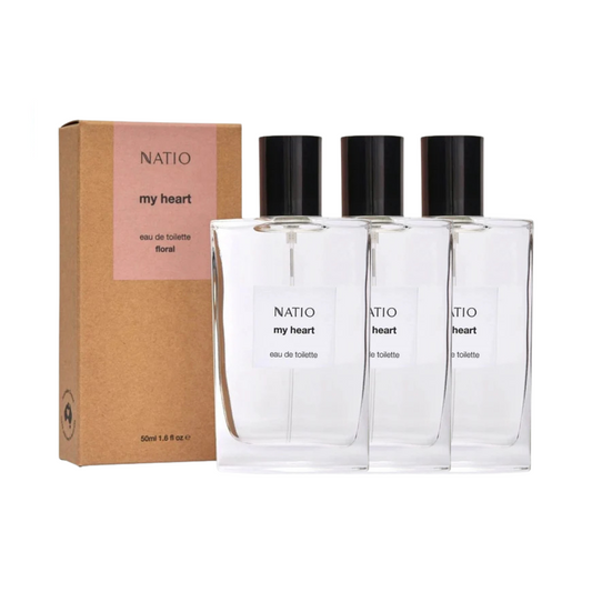 3 x Natio My Heart Floral Eau De Toilette 50mL