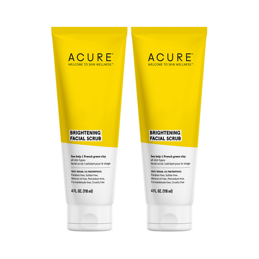 2 x ACURE Brightening Facial Scrub 118mL