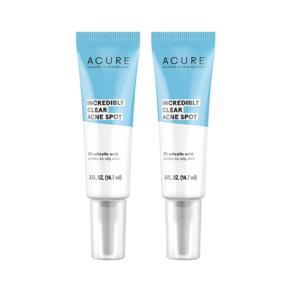 2 x ACURE Incredibly Clear Acne Spot 15mL