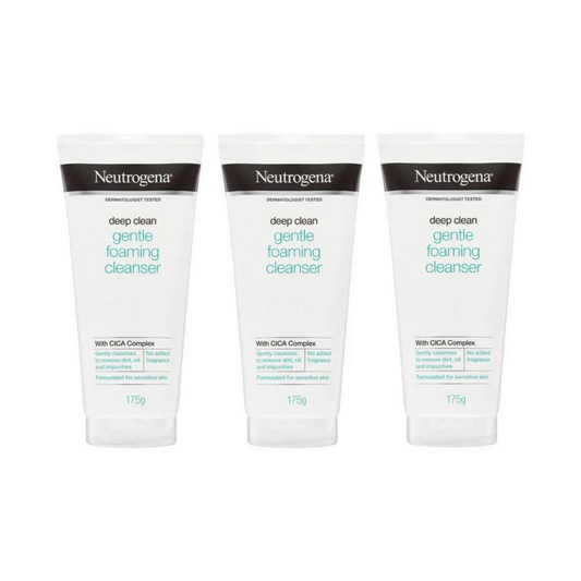 3 x Neutrogena Deep Clean Gentle Foaming Cleanser 175g