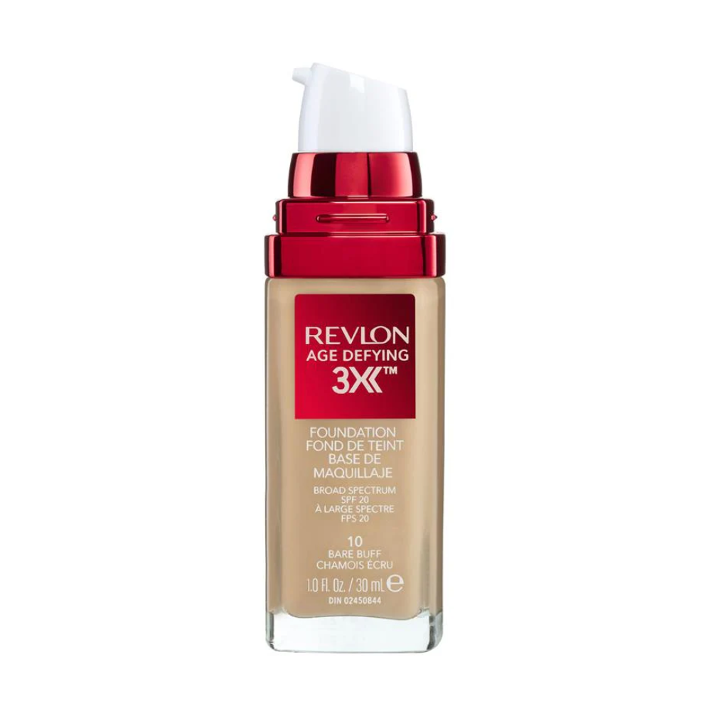 2 x Revlon Age Defying 3X Foundation 30mL - 10 Bare Buff