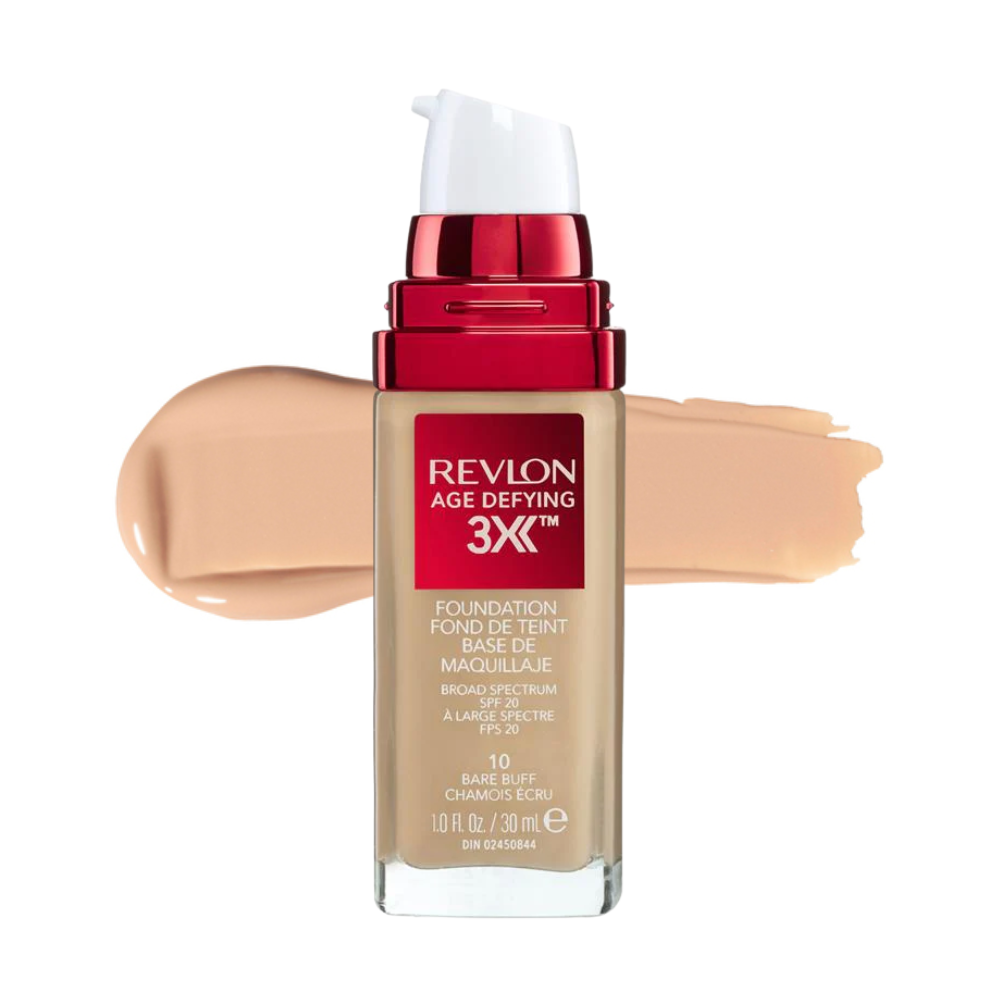 2 x Revlon Age Defying 3X Foundation 30mL - 10 Bare Buff
