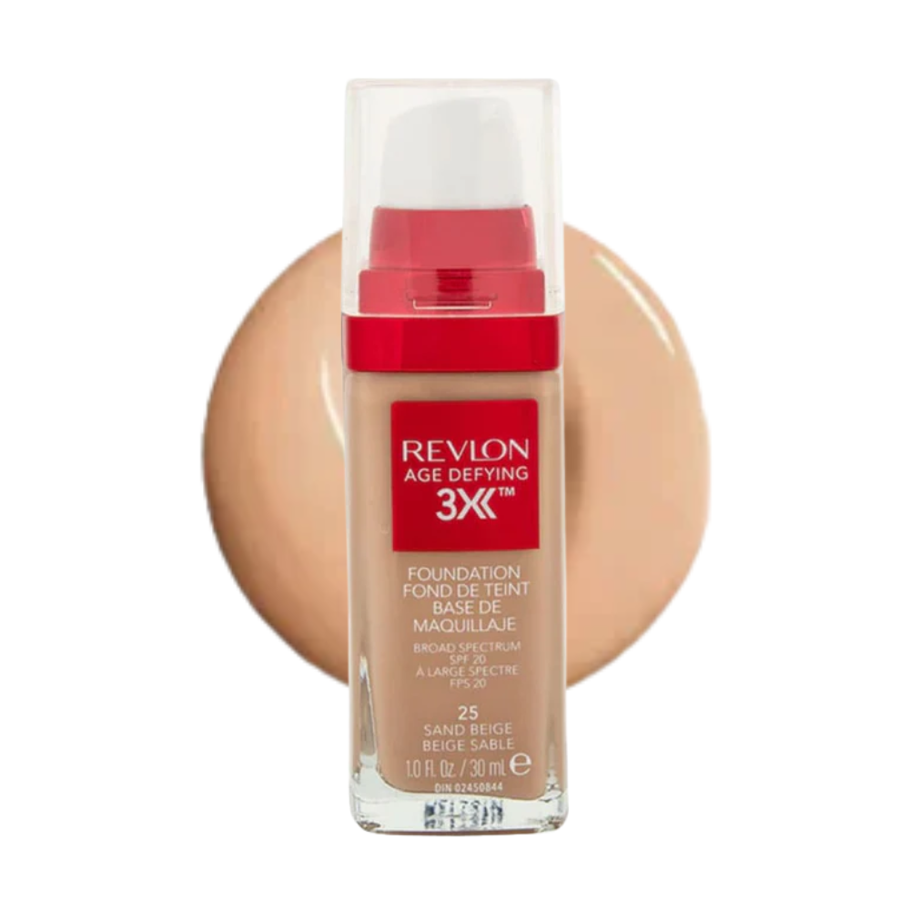 2 x Revlon Age Defying 3X Foundation 30mL - 25 Sand Beige