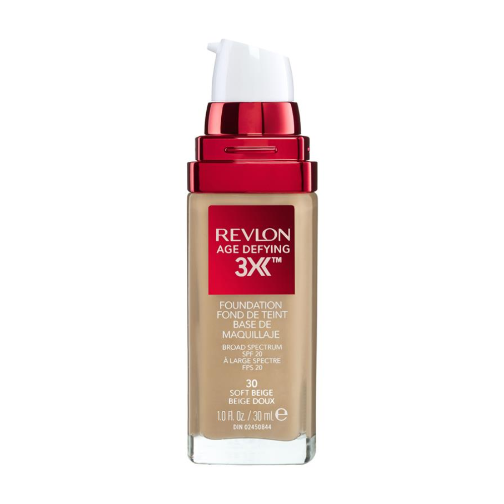 2 x Revlon Age Defying 3X Foundation 30mL - 30 Soft Beige