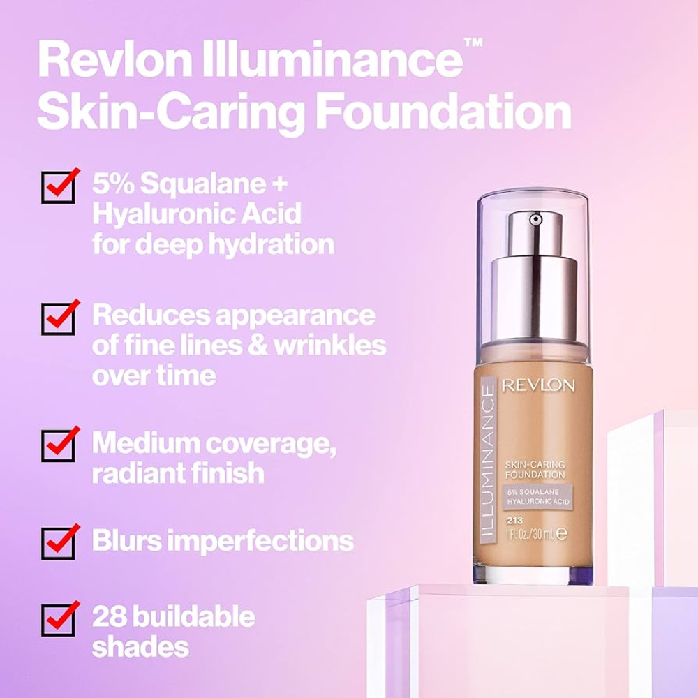 2 x Revlon Illuminance Skin-Caring Foundation 30mL - 105 Cream Ivory