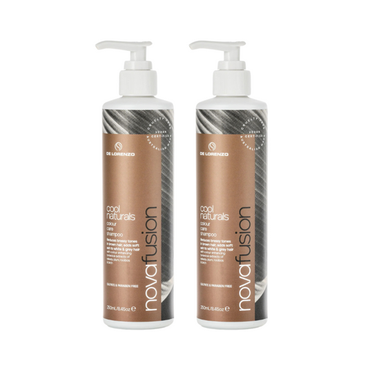 2 x De Lorenzo Novafusion Colour Care Cool Naturals Shampoo 250mL