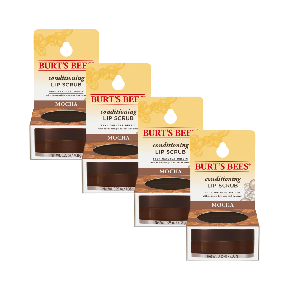 4 x Burt's Bees Conditioning Lip Scrub 7.08g - Mocha