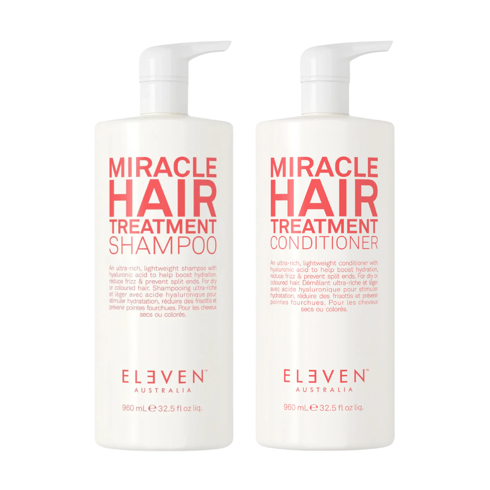 Eleven Australia Miracle Hair Treatment Shampoo & Conditioner 960mL Duo