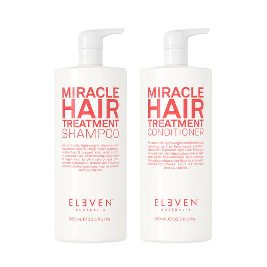 Eleven Australia Miracle Hair Treatment Shampoo & Conditioner 960mL Duo