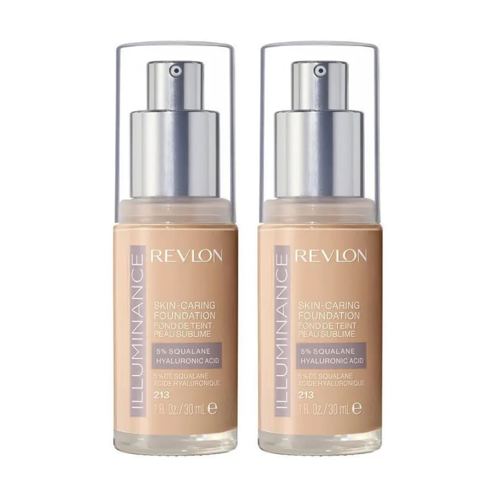 2 x Revlon Illuminance Skin-Caring Foundation 30mL - 213 Light Natural