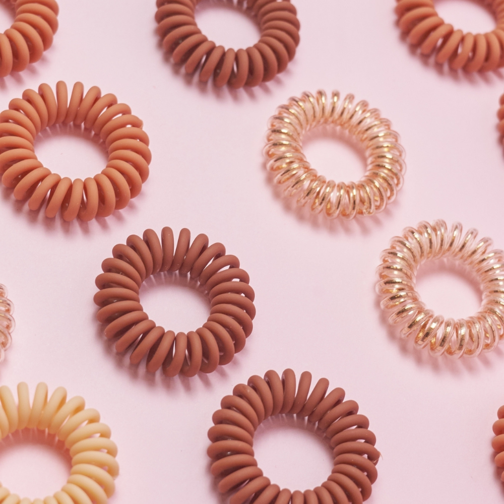 Invisibobble Original Spiral Traceless Hair Ties 8Pk - Cafe au Lait