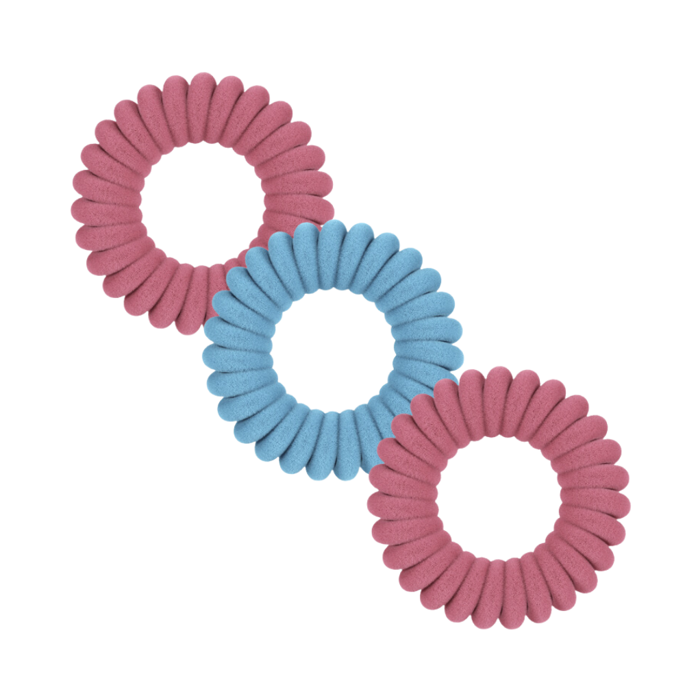 Invisibobble Power Performance Spiral Hair Ties 3Pk - Fluffy Rose and Ice
