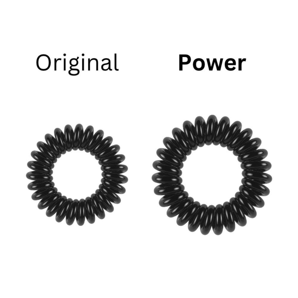 Invisibobble Power Performance Spiral Hair Ties 3Pk - True Black