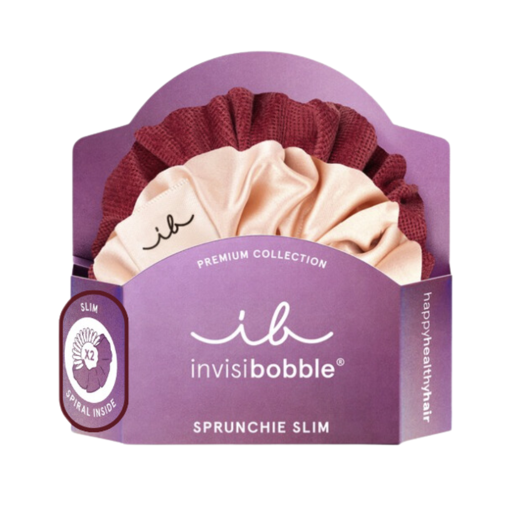 Invisibobble Sprunchie Slim Premium Spiral Scrunchie 2Pk - You Make Me Blush