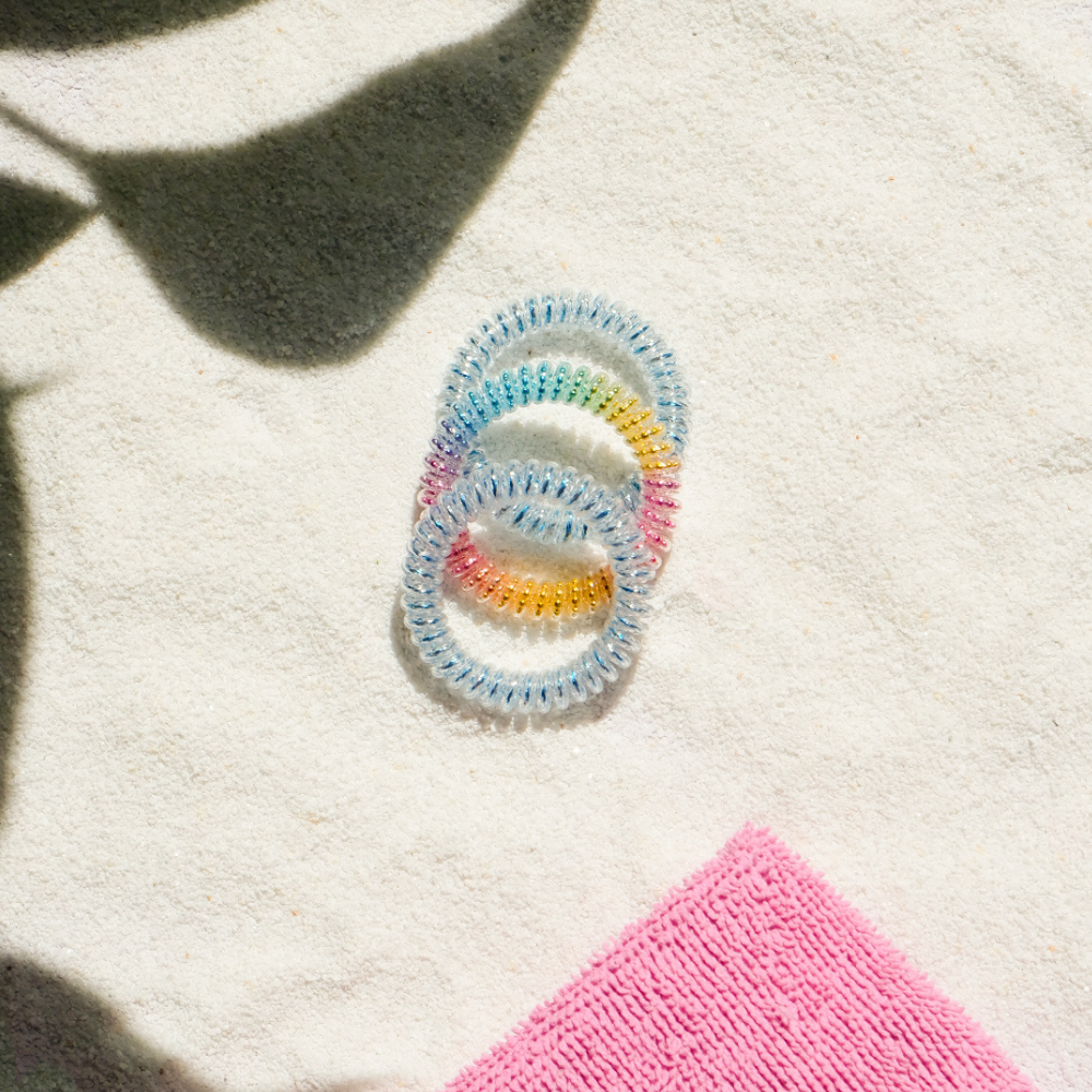Invisibobble Slim Elegant Spiral Au Soleil Traceless Hair Tie 3Pk - Vibrant Vacation
