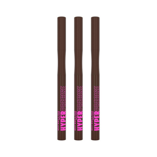 3 x Maybelline Hyper Precise All Day Liquid Liner 1mL - 710 Forest Brown