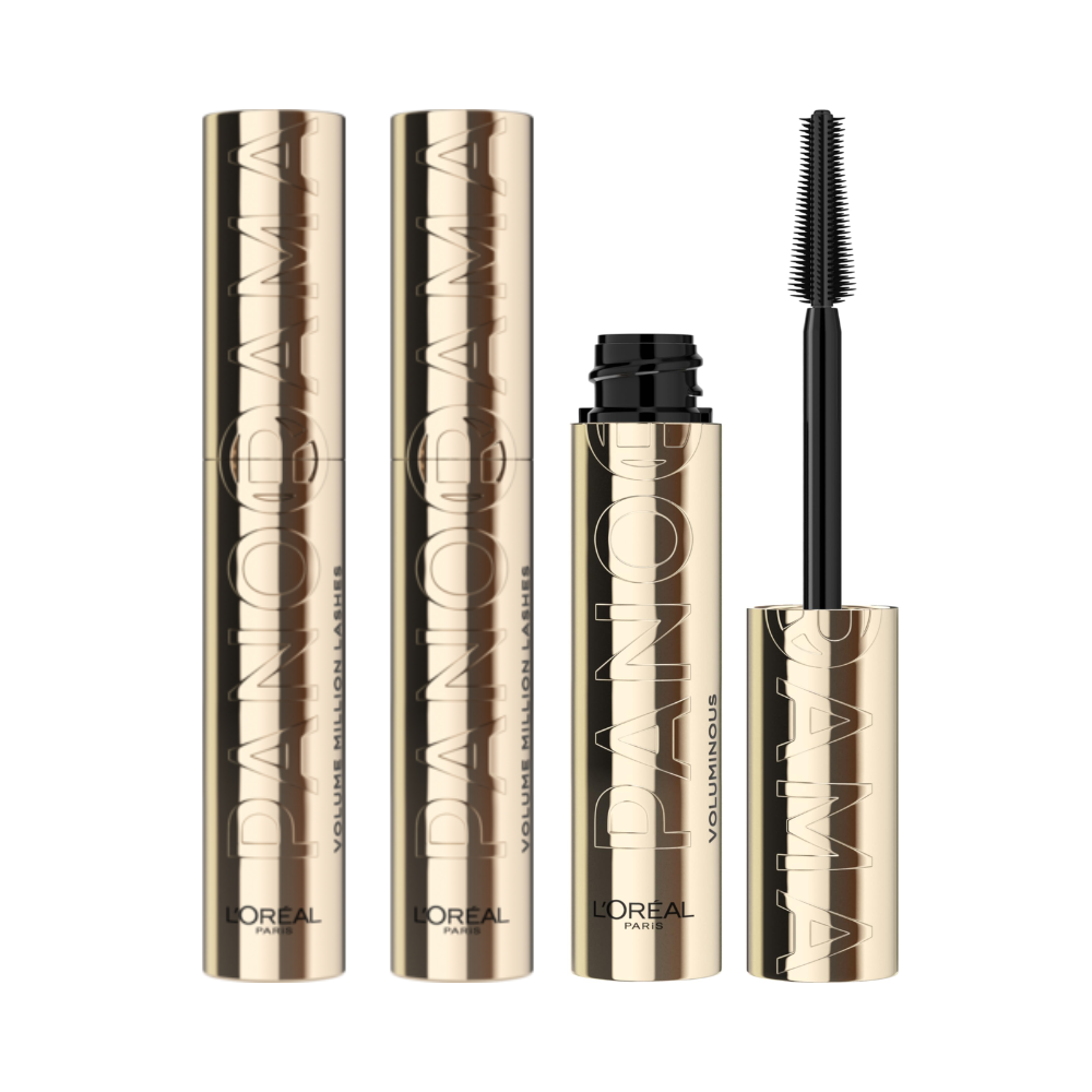 3 x L'Oreal Paris Volume Million Lashes Panorama Mascara 9.9mL - Black