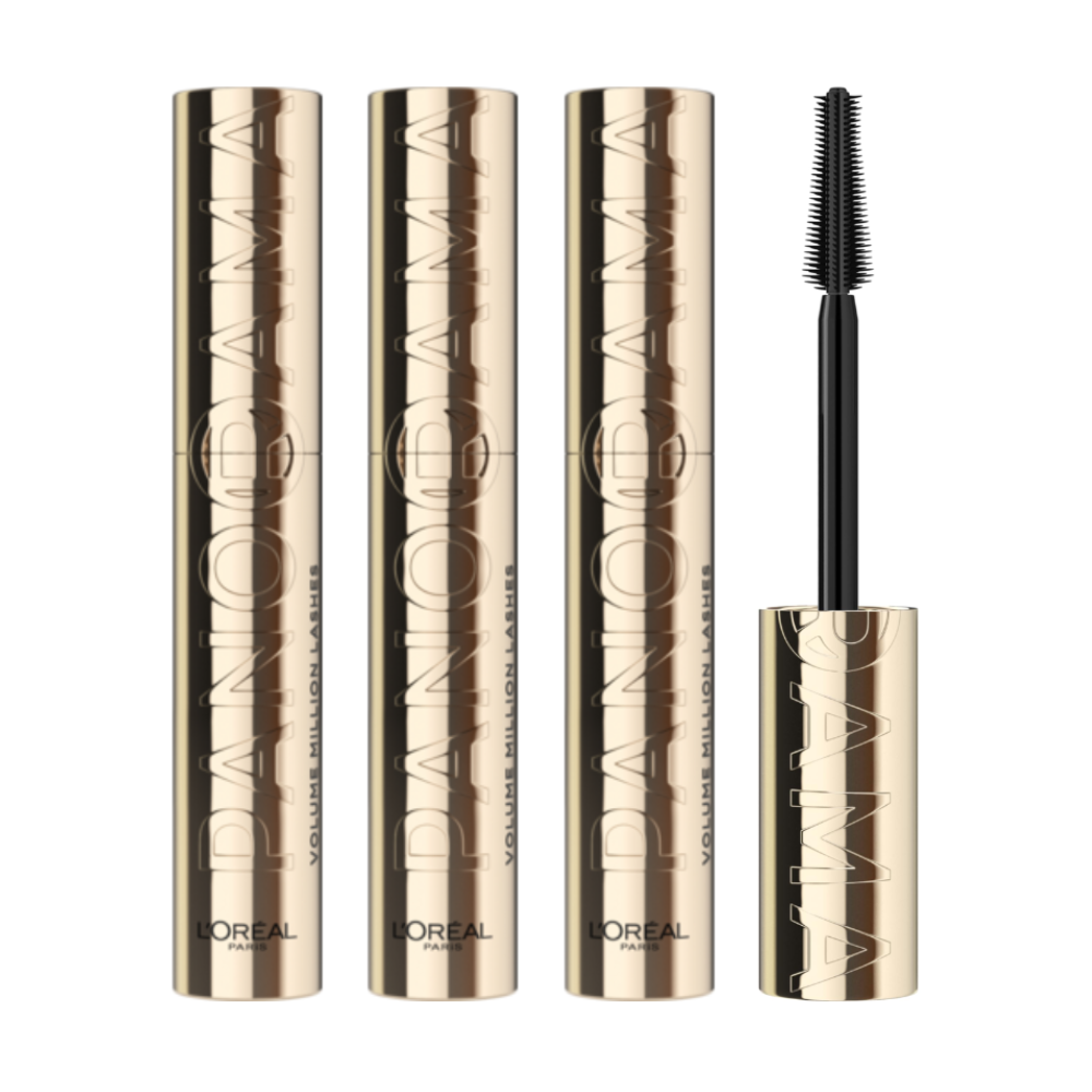 3 x L'Oreal Paris Volume Million Lashes Panorama Mascara 9.9mL - Dark Brown
