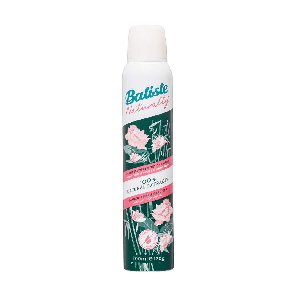 6 x Batiste Naturally Dry Shampoo Bamboo Fibre And Gardenia 200mL