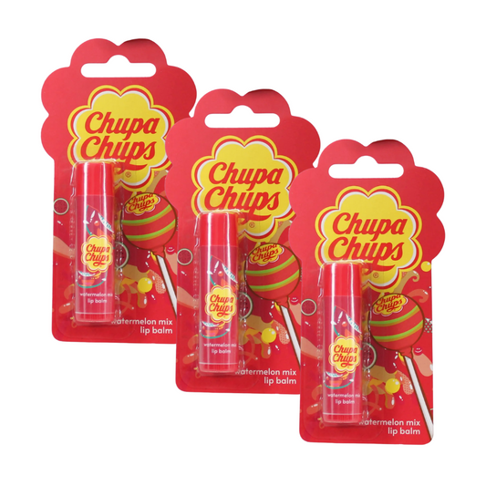 3 x Chupa Chups Lip Balm Watermelon Mix 4g