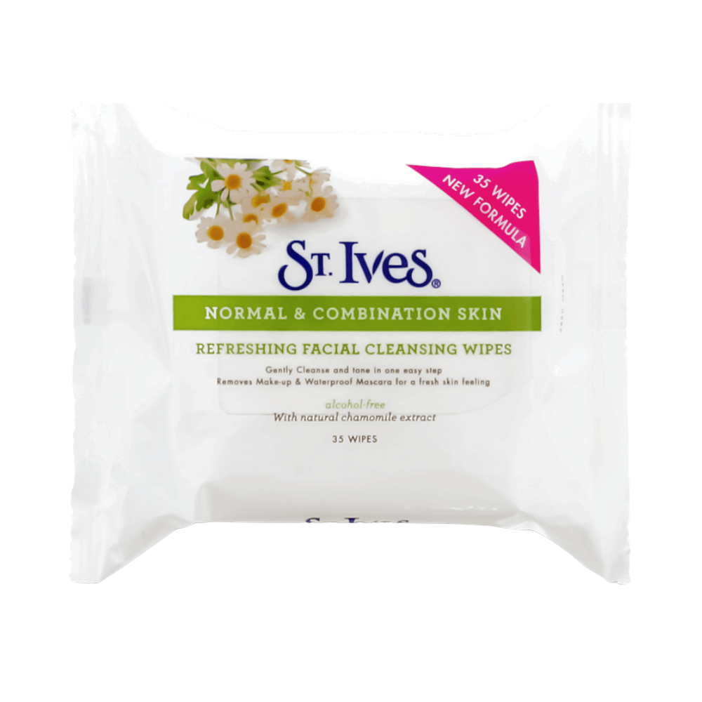 5 x St Ives Refreshing Facial Cleansing Wipes Normal & Combination Skin 35 Pack