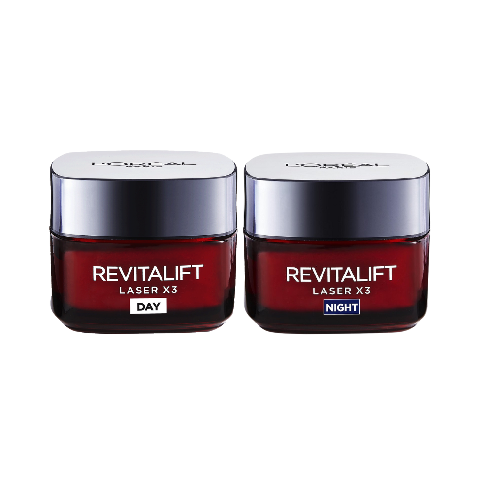 L'Oreal Paris Revitalift Laser X3 Anti-Ageing Day Cream & Night Cream-Mask 50mL Duo