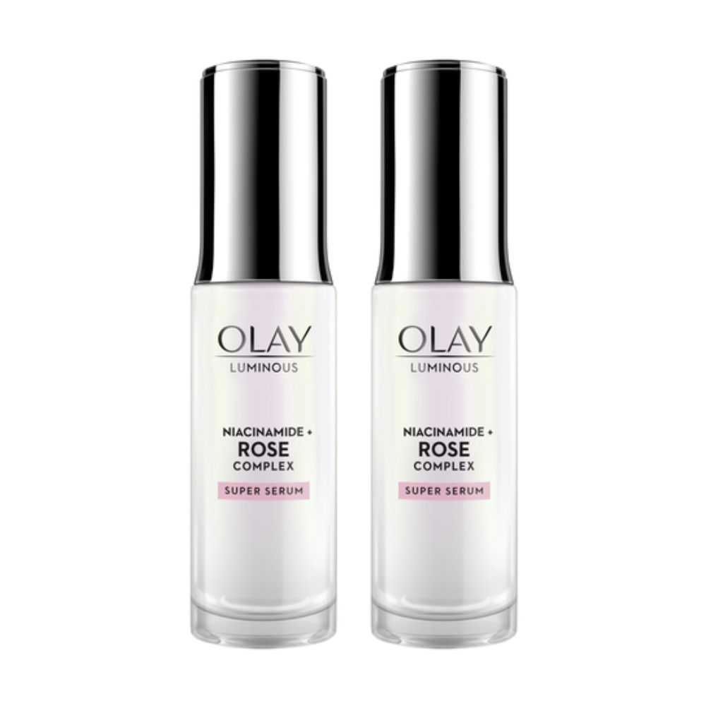 2 x Olay Luminous Niacinamide + Rose Complex Super Serum 30mL