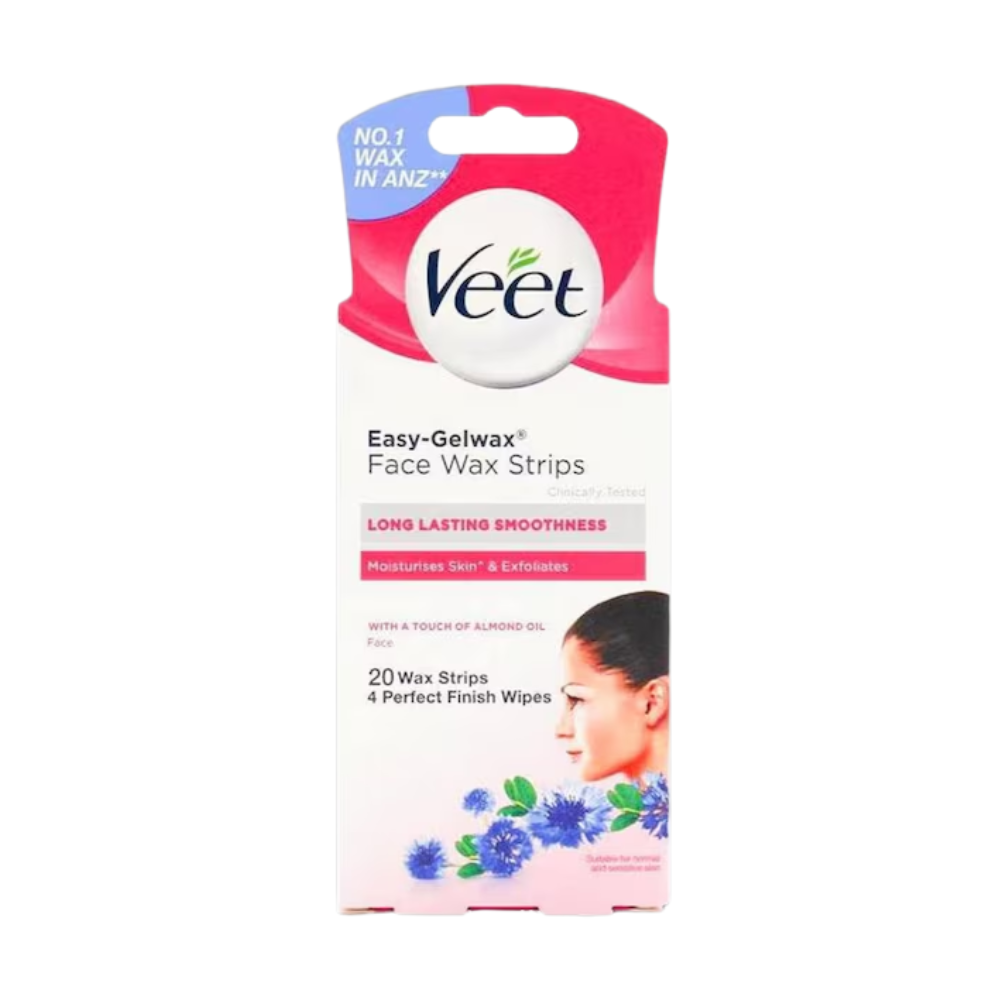 12 x Veet Easy-Gel Face Wax Strips 20 Pack
