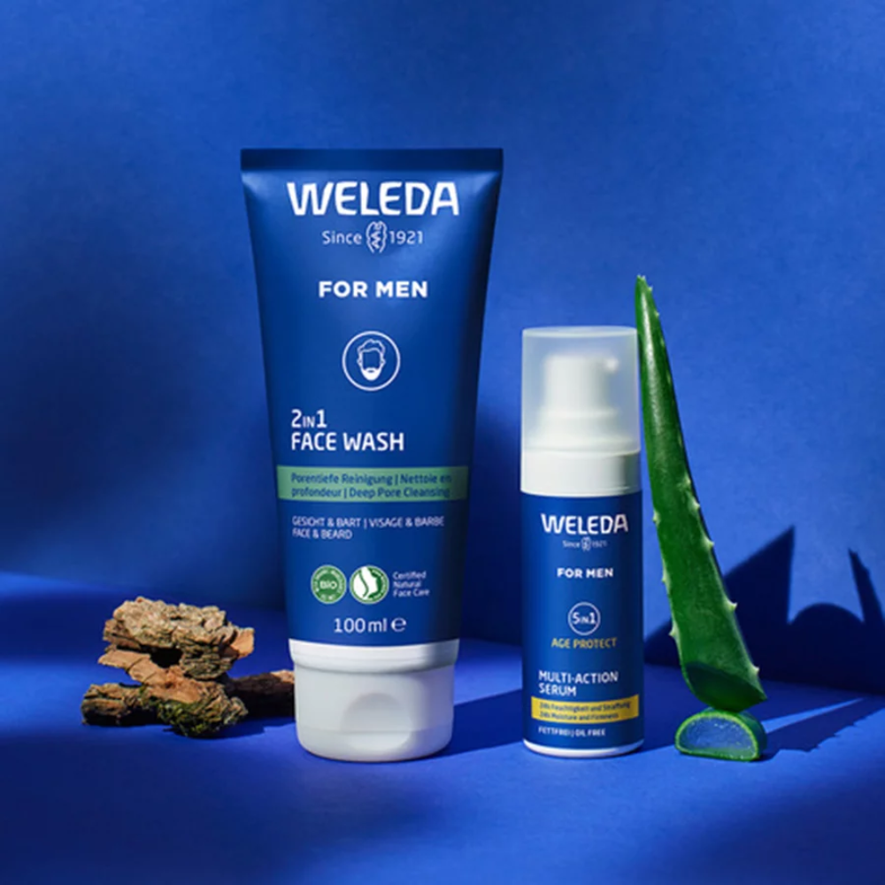 3 x Weleda Men 2 in 1 Face Wash 100mL