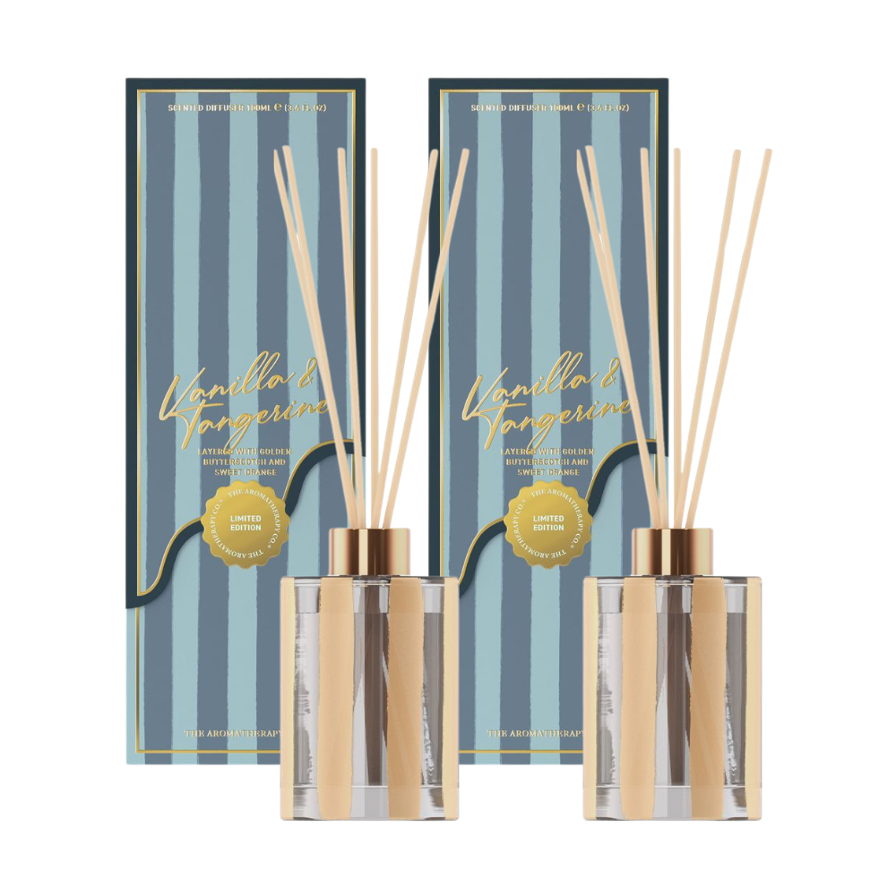 2 x The Aromatherapy Co. Vanilla & Tangerine Festive Diffuser 100mL