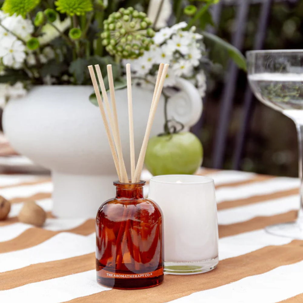 The Aromatherapy Co. Therapy Mini Candle & Diffuser Gift Set - Peony & Petitgrain