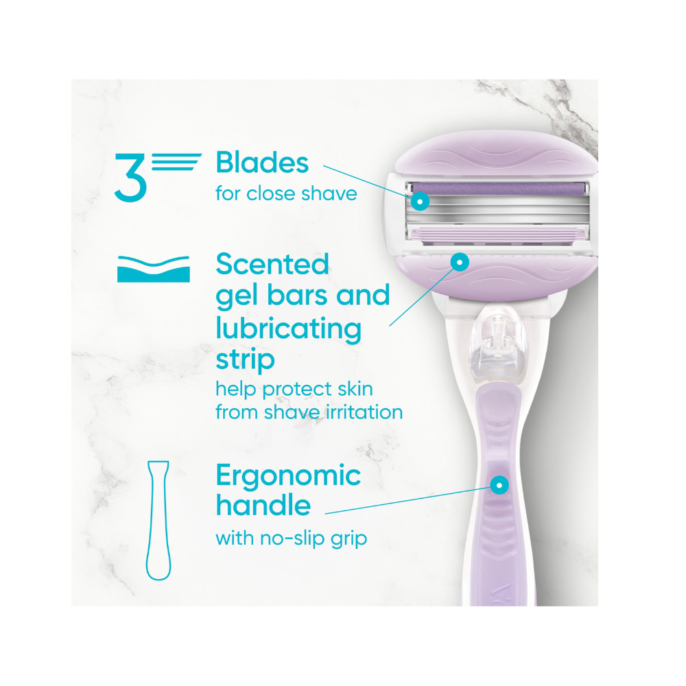 Gillette Venus Comfortglide Freesia Razor + 1 Refill Blade