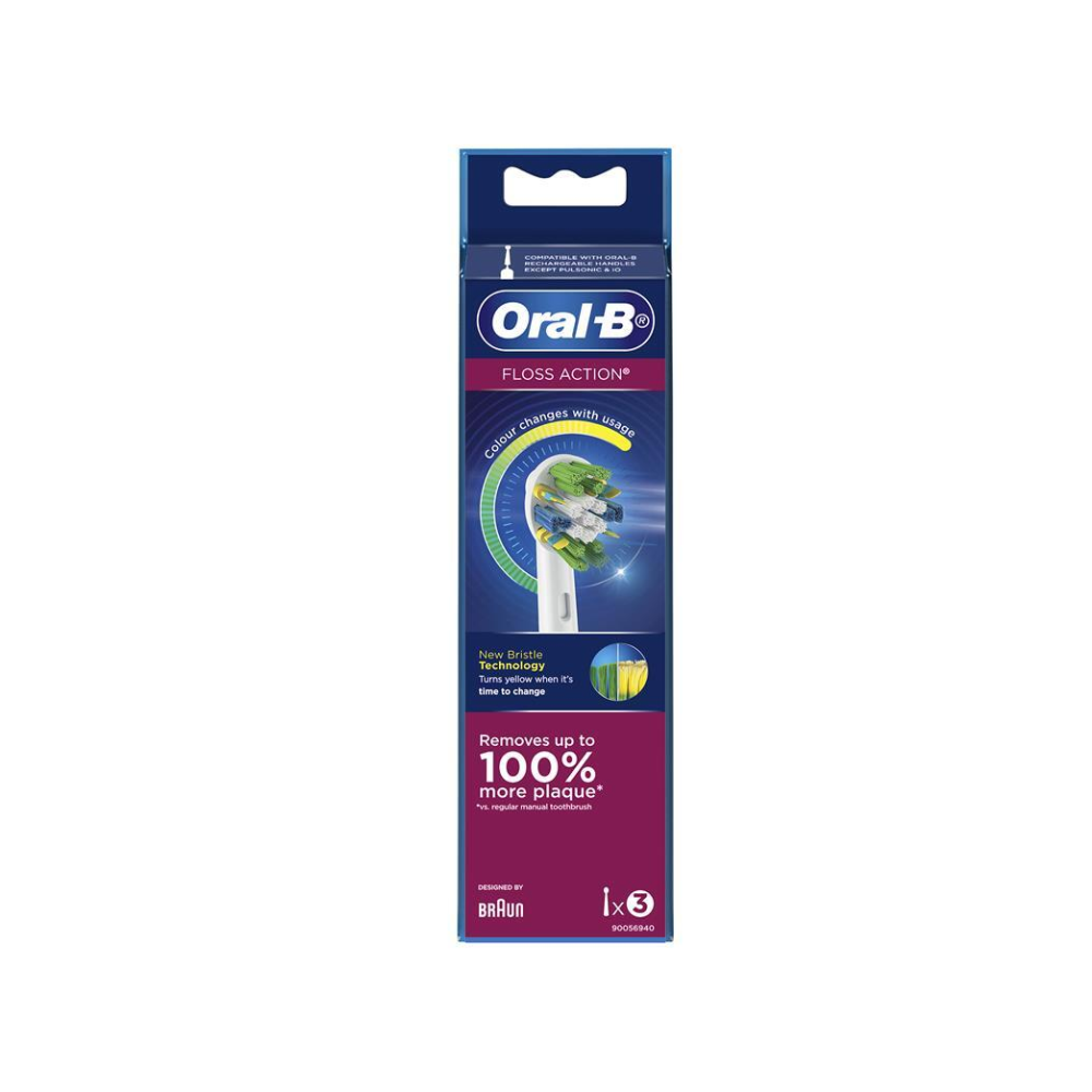 Oral-B Vitality Plus Power Floss Action Electric Toothbrush Head Refill 3 Pack