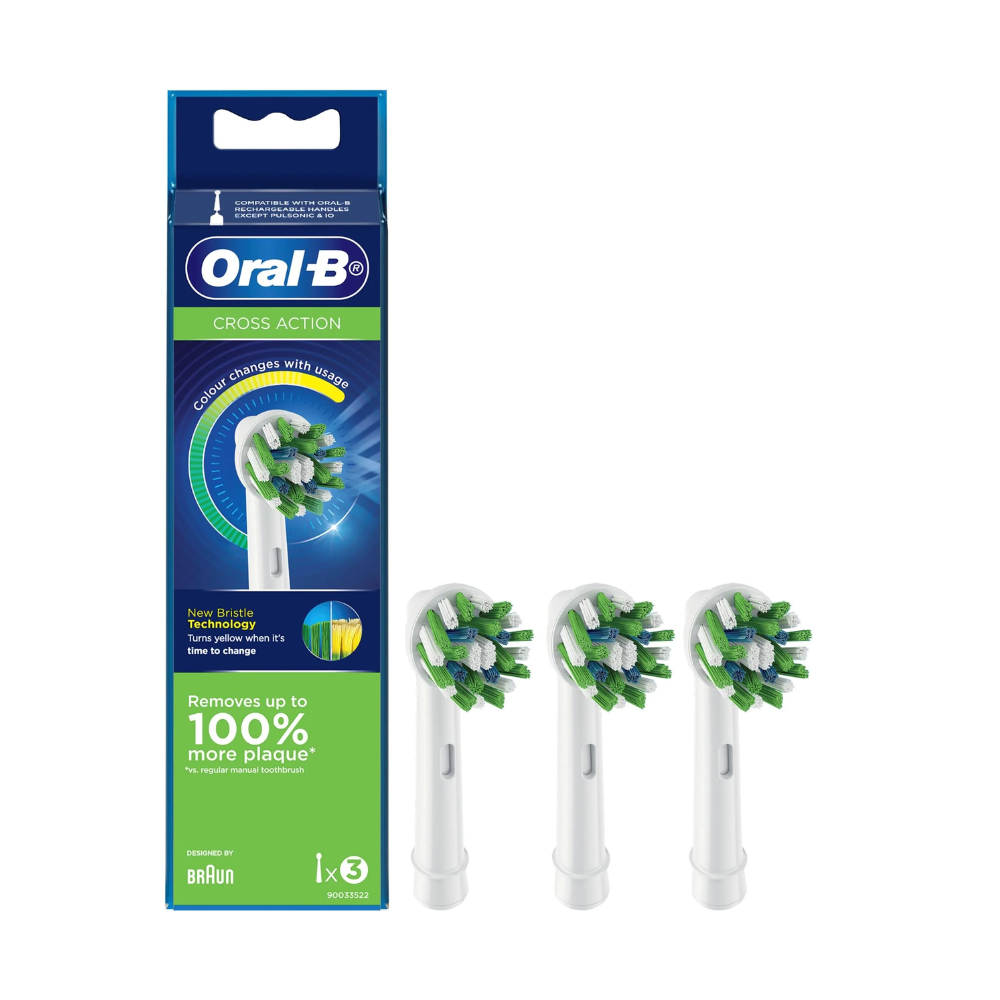 Oral-B Cross Action Electric Toothbrush Head Refill 3 Pack