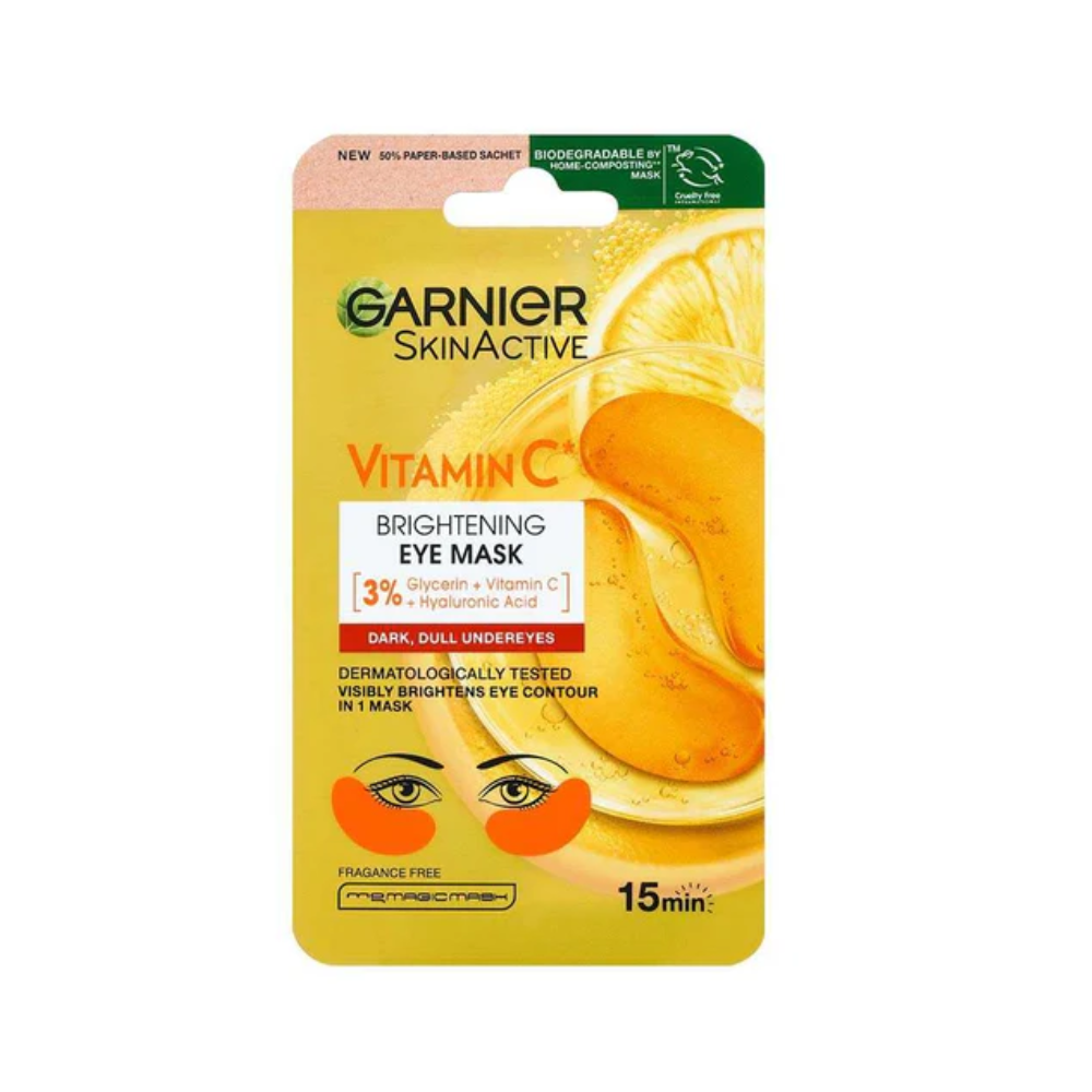 20 x Garnier Skin Active Brightening & Glow Boosting Vitamin C Eye Mask 5g