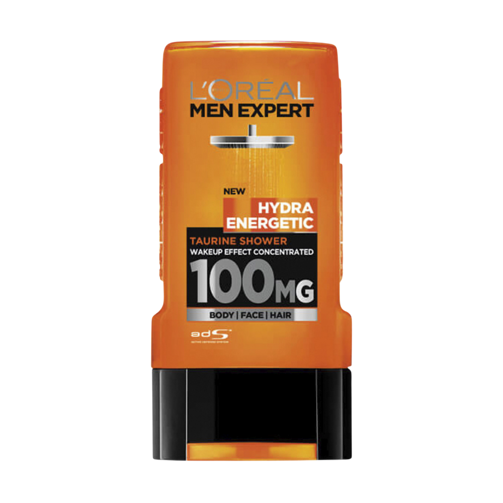 3 x L'Oreal Paris Men Expert Hydra Energetic Wake Up Effect Taurine Shower Gel 300mL