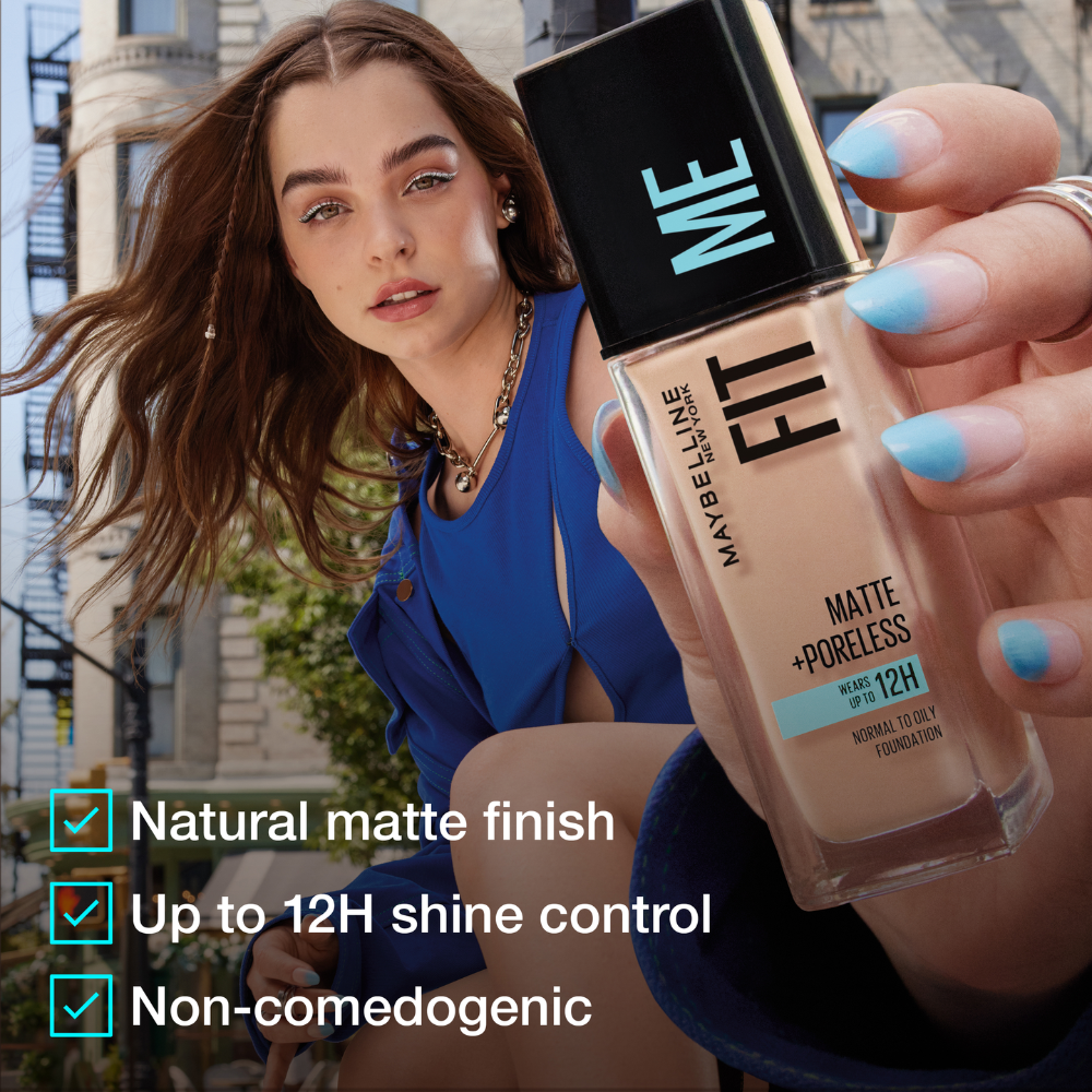 2 x Maybelline Fit Me Matte & Poreless Mattifying Liquid Foundation 30mL - 105 Fair Ivory