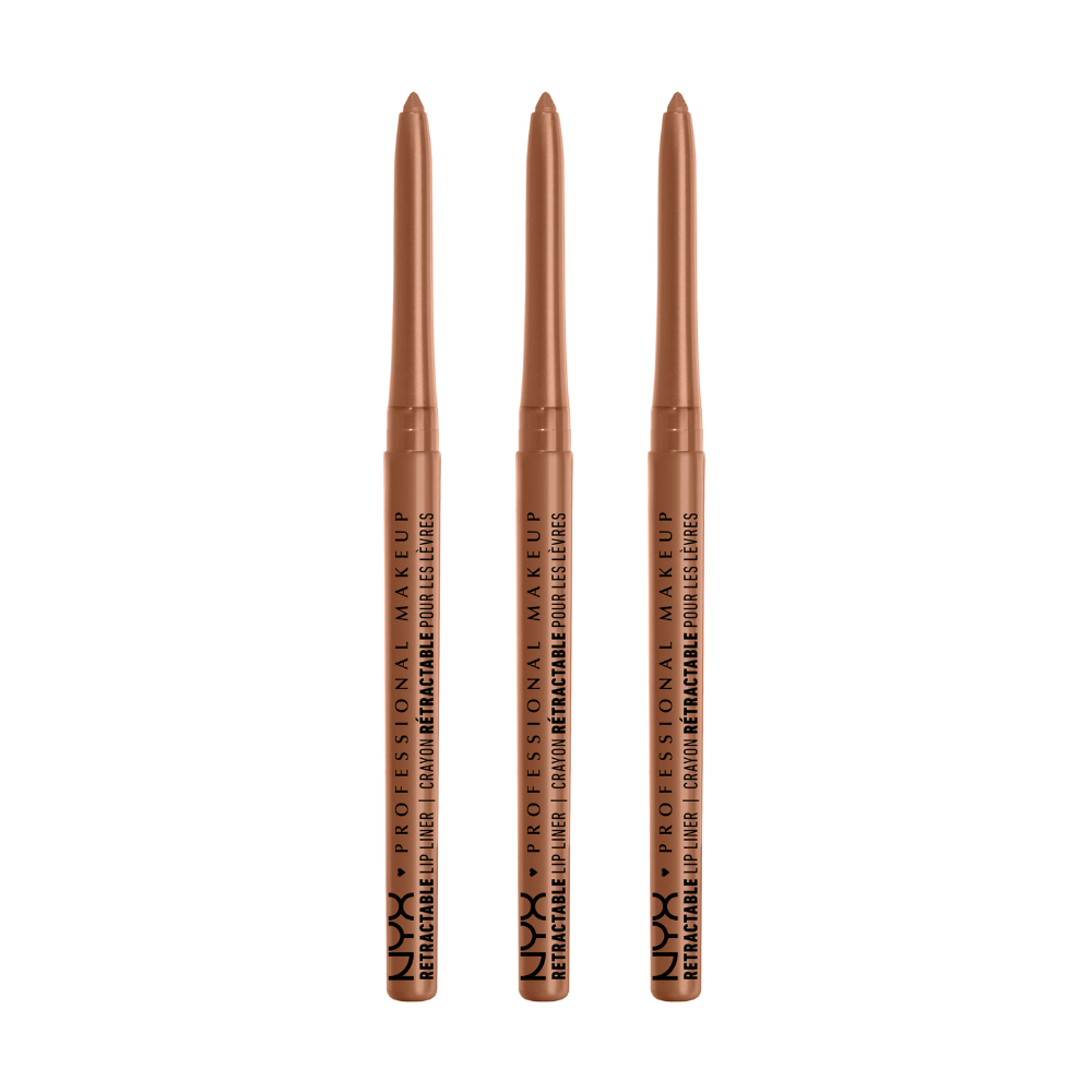 3 x NYX Professional Makeup Lip Liner Retractable Lip Liner 0.31g - Natural